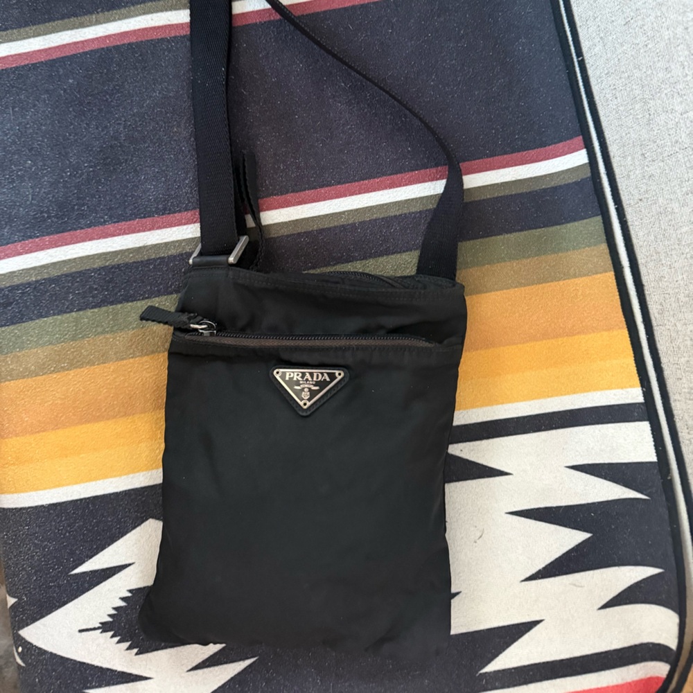 Prada Black Nylon Messenger Bag